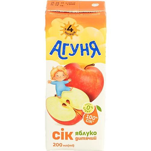 Сік Агуня Яблуко 0.2 л тетра-пак